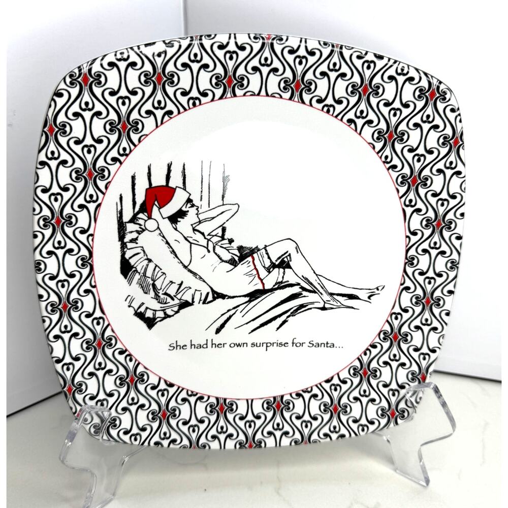 PTS International Santa's Babes Fine China 222 Fifth Dishwasher Microwave Sage
